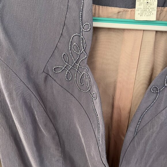 Vintage Longhorn Purple Embroidery Gold-Tone Scroll Claps Western Jacket Sz Med - Picture 3 of 10